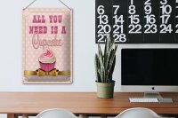 Blechschild Essen 20x30cm all you need is a Cupcake