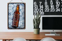 Blechschild Spruch 20x30cm Leben ist kurz um warmes Bier