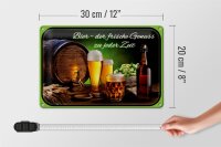 Blechschild Bier 30x20cm frischer Genuss zu jeder Zeit