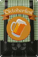 Blechschild Alkohol 20x30cm Bier Oktoberfest