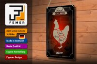 Blechschild Fleisch 20x30cm Fowl exklusive chicken