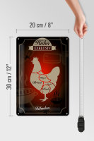 Blechschild Fleisch 20x30cm Huhn exklusive Hähnchen