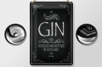 Blechschild Alkohol 20x30cm Gin best ingredients scotland