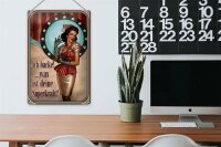 Blechschild Pinup 20x30cm ich backe was deine Superkraft