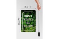 Blechschild Cannabis 20x30cm Don´t worry be happy lustig