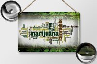 Blechschild Cannabis 30x20cm Marijuana therapy pain smoke