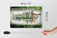 Blechschild Cannabis 30x20cm Marijuana therapy pain smoke