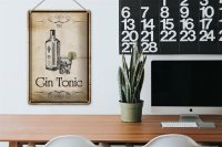Blechschild Alkohol 20x30cm 1761 Gin tonic Retro