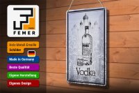 Blechschild Alkohol 20x30cm 1925 Vodka imported
