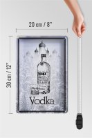 Blechschild Alkohol 20x30cm 1925 Vodka imported
