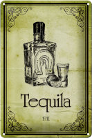 Blechschild Alkohol 20x30cm 1911 Tequila Wanddeko