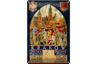 Blechschild Polen 20x30cm Krakow Polska Pologne Wanddeko