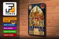 Blechschild Polen 20x30cm Krakow Polska Pologne Wanddeko