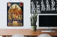 Blechschild Polen 20x30cm Krakow Polska Pologne Wanddeko