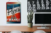 Blechschild Paris 20x30cm Eiffelturm France Wanddeko