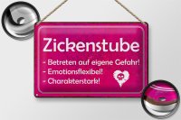 Blechschild Zickenstube 30x20cm Betreten eigene Gefahr