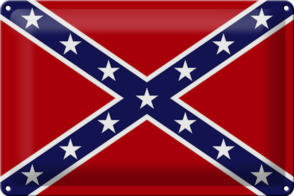 Blechschild Flagge 30x20cm Konföderierte Staaten Amerika