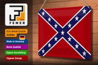 Blechschild Flagge 30x20cm Konföderierte Staaten Amerika