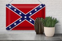 Blechschild Flagge 30x20cm Konföderierte Staaten Amerika