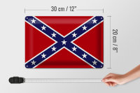 Blechschild Flagge 30x20cm Konföderierte Staaten Amerika