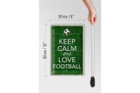 Blechschild Spruch 20x30cm Keep Calm and love Football