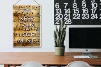 Blechschild Spruch 20x30cm Keep Calm and love music