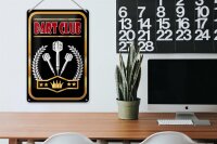 Blechschild Hinweis 20x30cm Dart Club schwarzes