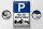 Blechschild Hinweis 20x30cm Parkschild Nur für Motorräder