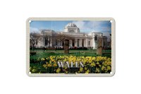 Blechschild Reise 18x12cm Wales United Kingdom Museum Cardiff Deko