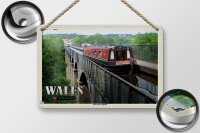 Blechschild Reise 18x12cm Wales United Kingdom Pontcysyllte Aquädukt