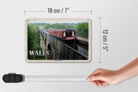 Blechschild Reise 18x12cm Wales United Kingdom Pontcysyllte Aquädukt