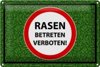 Blechschild Hinweis 30x20cm Rasen Betreten verboten Deko