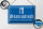 Blechschild Hinweis 30x20cm Stammtisch hier sitzen (blau)