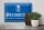 Blechschild Hinweis 30x20cm Stammtisch hier sitzen (blau)