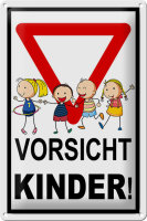 Blechschild Hinweis 20x30cm Vorsicht Kinder