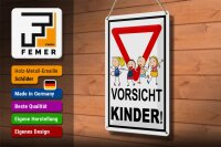Blechschild Hinweis 20x30cm Vorsicht Kinder