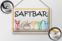 Blechschild Hinweis 30x20cm Saftbar Cocktail