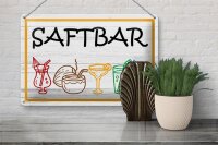 Blechschild Hinweis 30x20cm Saftbar Cocktail