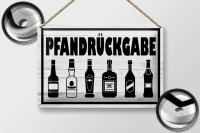 Blechschild Hinweis 30x20cm Pfandrückgabe