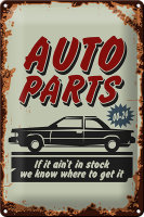 Blechschild Retro 20x30cm Auto Parts Teile Service