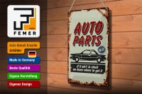 Blechschild Retro 20x30cm Auto Parts Teile Service