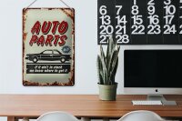 Blechschild Retro 20x30cm Auto Parts Teile Service