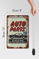Blechschild Retro 20x30cm Auto Parts Teile Service