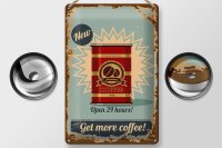 Blechschild Retro 20x30cm Kaffee get more Coffee 500g