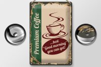 Blechschild Retro 20x30cm Kaffee Premium Coffee