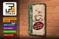 Blechschild Retro 20x30cm Kaffee Premium Coffee