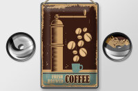 Blechschild Retro 20x30cm Kaffee Coffee fresh brewed