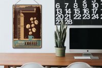 Blechschild Retro 20x30cm Kaffee Coffee fresh brewed