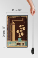 Blechschild Retro 20x30cm Kaffee Coffee fresh brewed