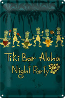 Blechschild Alkohol 20x30cm Tiki Bar Aloha Night Party